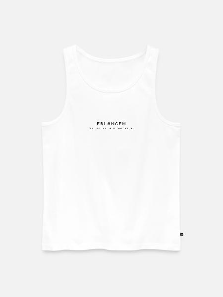 Coordonnées d’Erlangen - Débardeur bio Premium Homme - blanc