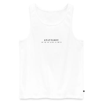 Stuttgart coordinates - Men's Premium Organic Tank Top - white - Front - Michal (187cm)