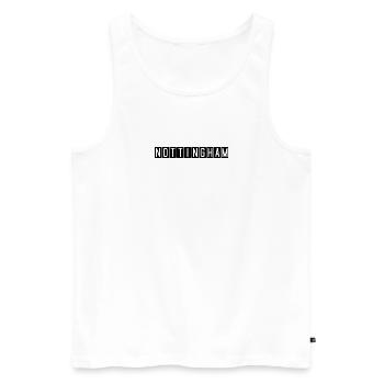 Nottingham Airport Sign - Men's Premium Organic Tank Top - white - Front - AI Model Male 178 light (178cm)