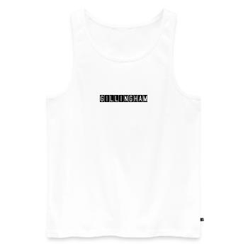 Gillingham Airport Sign - Men's Premium Organic Tank Top - white - Front - AI Model Male 178 light (178cm)