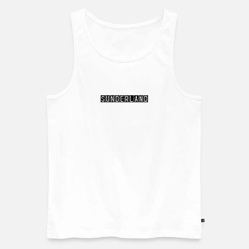 Sunderland Flughafentafel - Männer Premium Bio Tank Top - Weiß