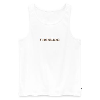 Freiburg Hund - Männer Premium Bio Tank Top - Weiß - Vorne - Michal (187cm)