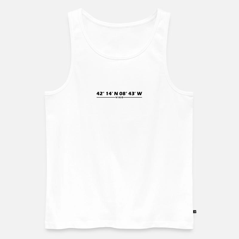 Vigo Coordinates - Men's Premium Organic Tank Top - white
