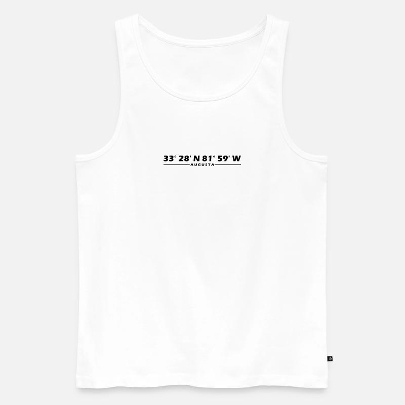 Augusta Coordinates - Men's Premium Organic Tank Top - white