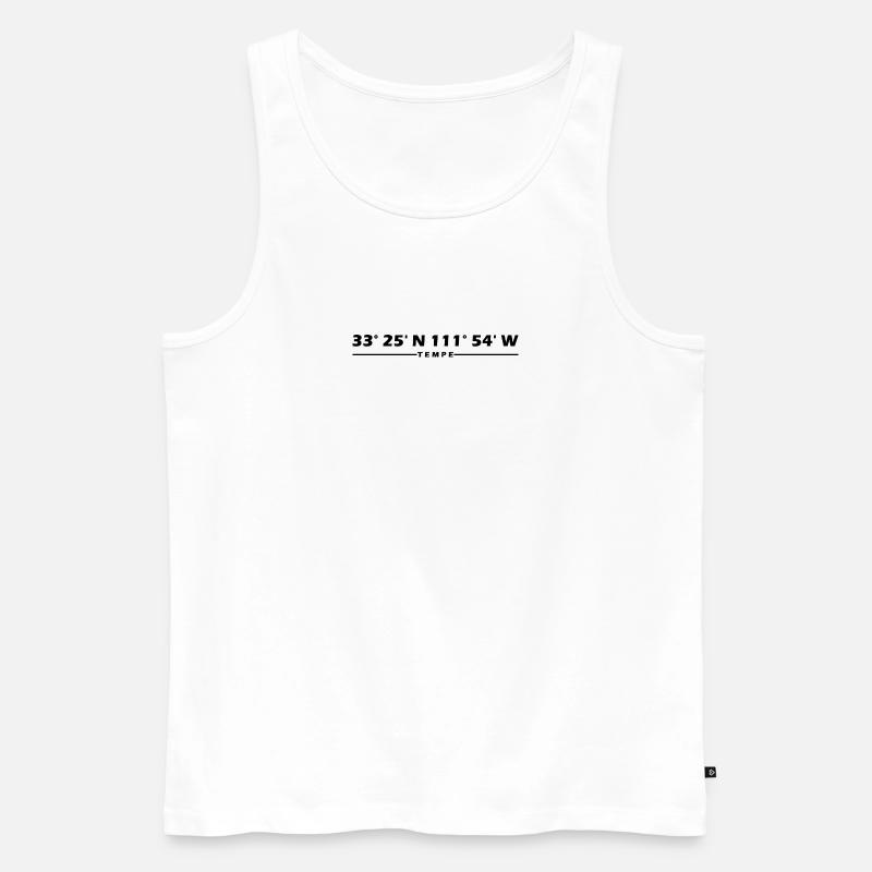 Tempe coordinates - Men's Premium Organic Tank Top - white