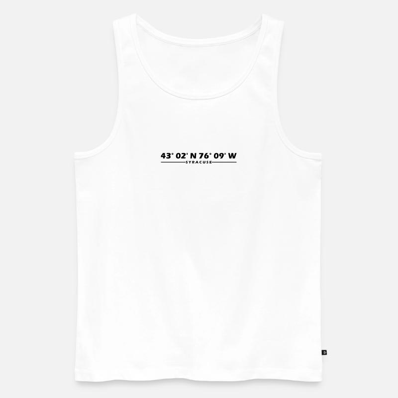 Syracuse Coordinates - Men's Premium Organic Tank Top - white