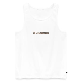 Würzburg Hund - Männer Premium Bio Tank Top - Weiß - Vorne - Michal (187cm)