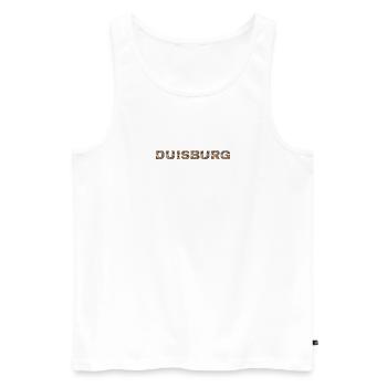 Duisburg Hund - Männer Premium Bio Tank Top - Weiß - Vorne - Michal (187cm)