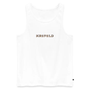 Krefeld Hund - Männer Premium Bio Tank Top - Weiß - Vorne - Michal (187cm)