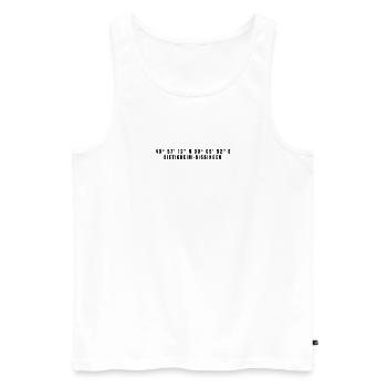 Bietigheim-Bissingen⁠ Baden-Württemberg Koordinate - Männer Premium Bio Tank Top - Weiß - Vorne - Michal (187cm)