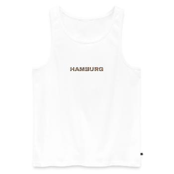 Hamburg Hund - Männer Premium Bio Tank Top - Weiß - Vorne - Michal (187cm)