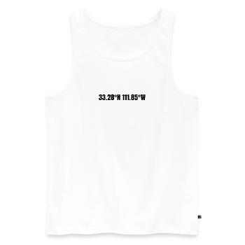Chandler Arizona USA Koordinaten - Männer Premium Bio Tank Top - Weiß - Vorne - Michal (187cm)