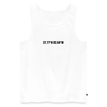 St. Petersburg, Floride, États-Unis Coordonnées - Débardeur bio Premium Homme - blanc - Devant - Michal (187cm)