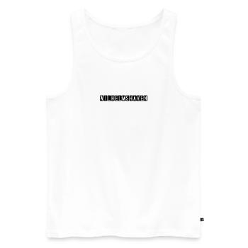 Panneau de l’aéroport de Wilhelmshaven - Débardeur bio Premium Homme - blanc - Devant - Michal (187cm)