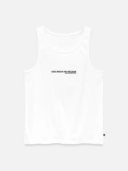 Esslingen am Neckar Koordinaten - Männer Premium Bio Tank Top - Weiß