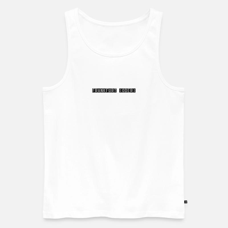 Frankfurt (Oder) Flughafentafel - Männer Premium Bio Tank Top - Weiß