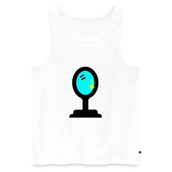 Mirror Beauty - Men's Premium Organic Tank Top - white - Front - AI Model Male 178 light (178cm)