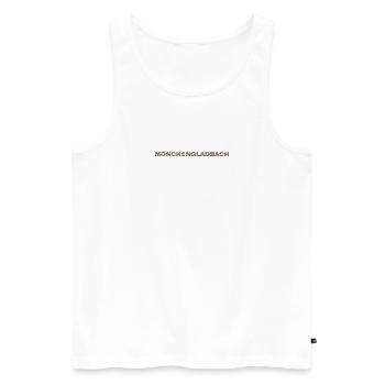 Mönchengladbach Hund - Männer Premium Bio Tank Top - Weiß - Vorne - Michal (187cm)