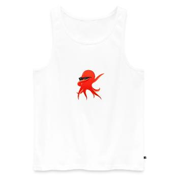 Octopus Dabbing With Sunglasses Dab Dance - Débardeur bio Premium Homme - blanc - Devant - AI Model Male 178 light (178cm)