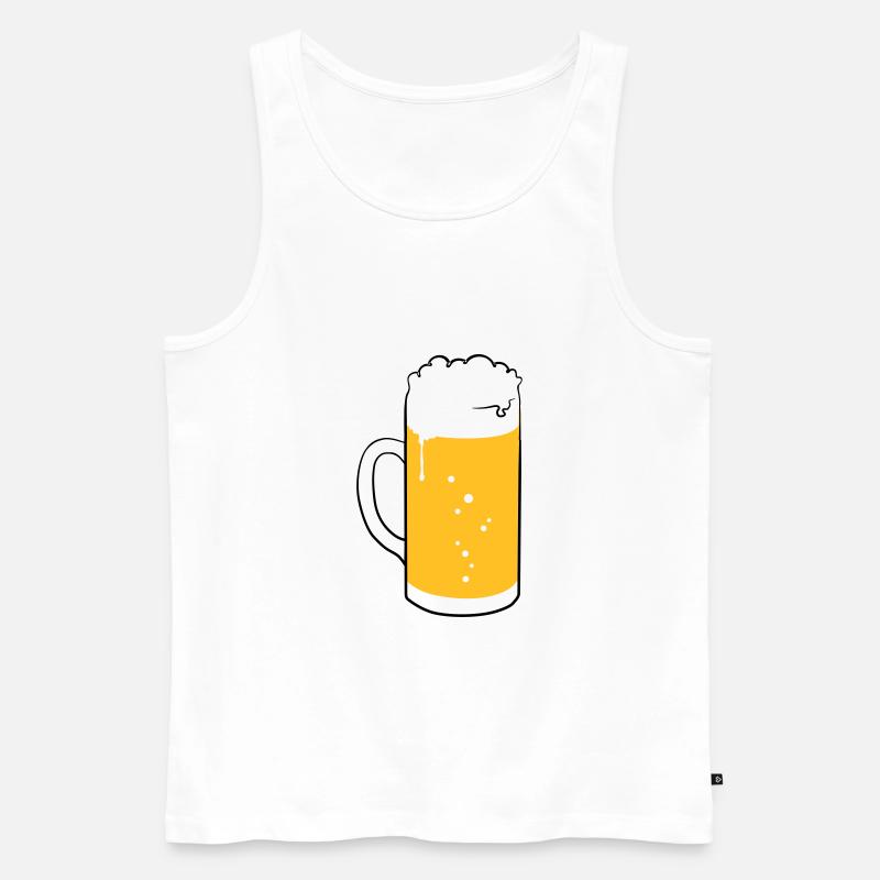 Bierglas - Männer Premium Bio Tank Top - Weiß