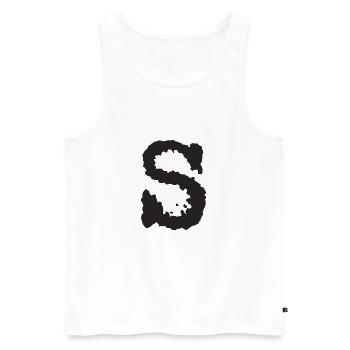 S - Männer Premium Bio Tank Top - Weiß - Vorne - AI Model Male 178 light (178cm)