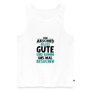 Gute Abschied Kollege Arbeit Geschenk - Männer Premium Bio Tank Top - Weiß - Vorne - Michal (187cm)