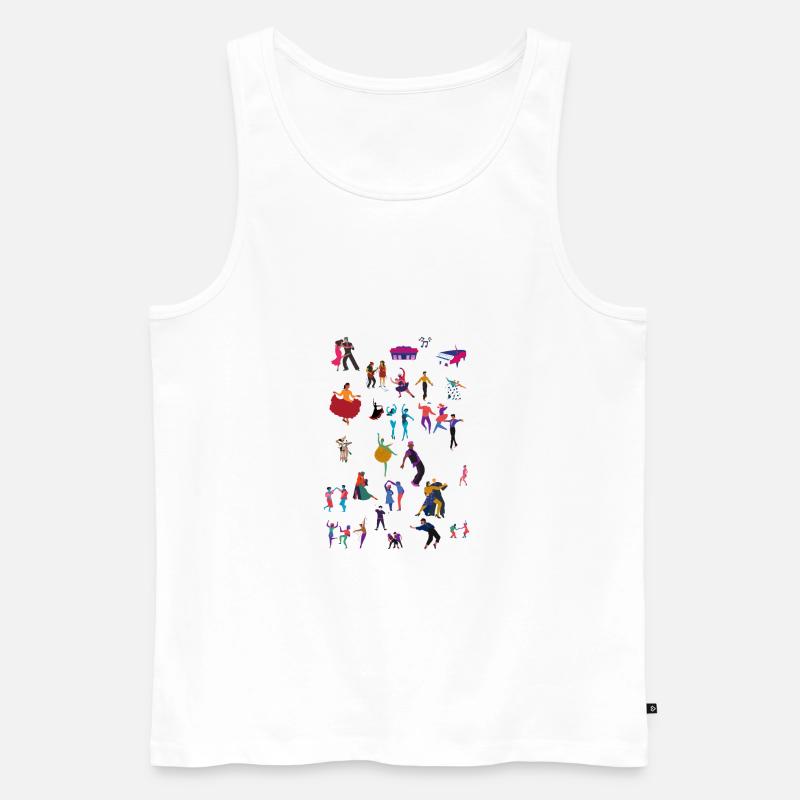 Tanzen - Männer Premium Bio Tank Top - Weiß