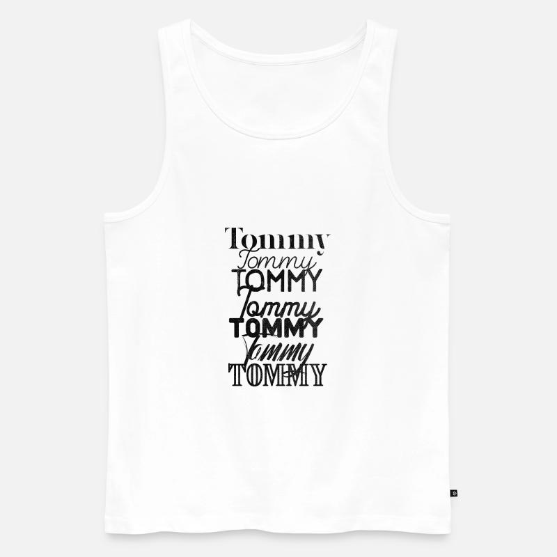 Tommy - Männer Premium Bio Tank Top - Weiß