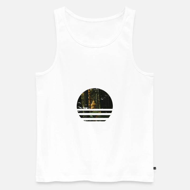 forrest nature - Männer Premium Bio Tank Top - Weiß