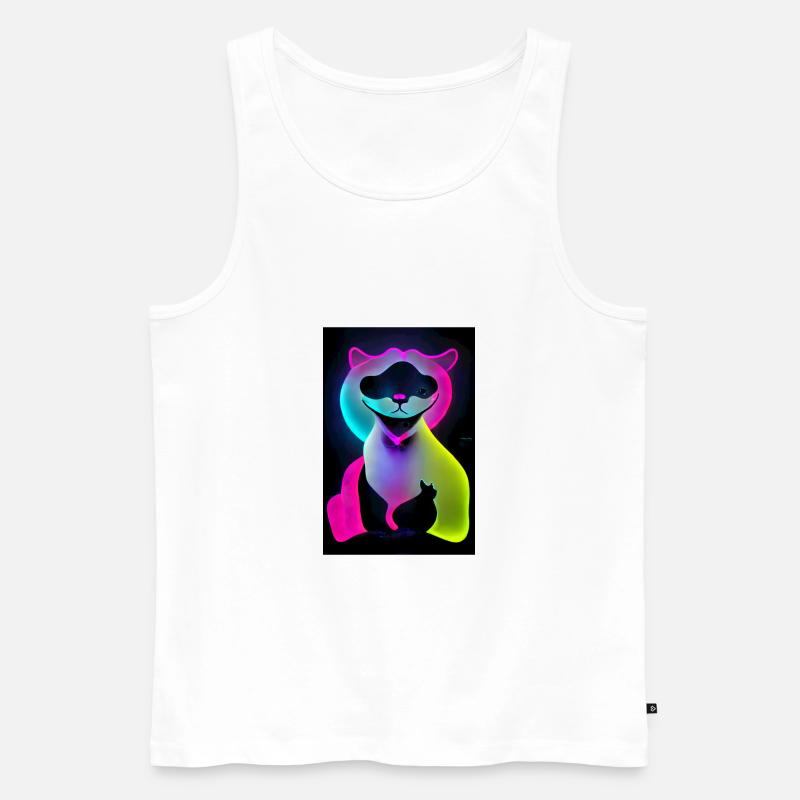 Die Katze - Männer Premium Bio Tank Top - Weiß