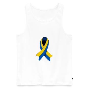 Ukraine - Männer Premium Bio Tank Top - Weiß - Vorne - AI Model Male 178 light (178cm)