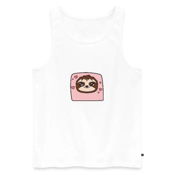 Sloth Kawaii - Men's Premium Organic Tank Top - white - Front - Michal (187cm)
