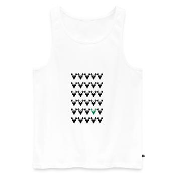 be different - Trachten Weihnachten Motiv Hirsch - Männer Premium Bio Tank Top - Weiß - Vorne - Michal (187cm)