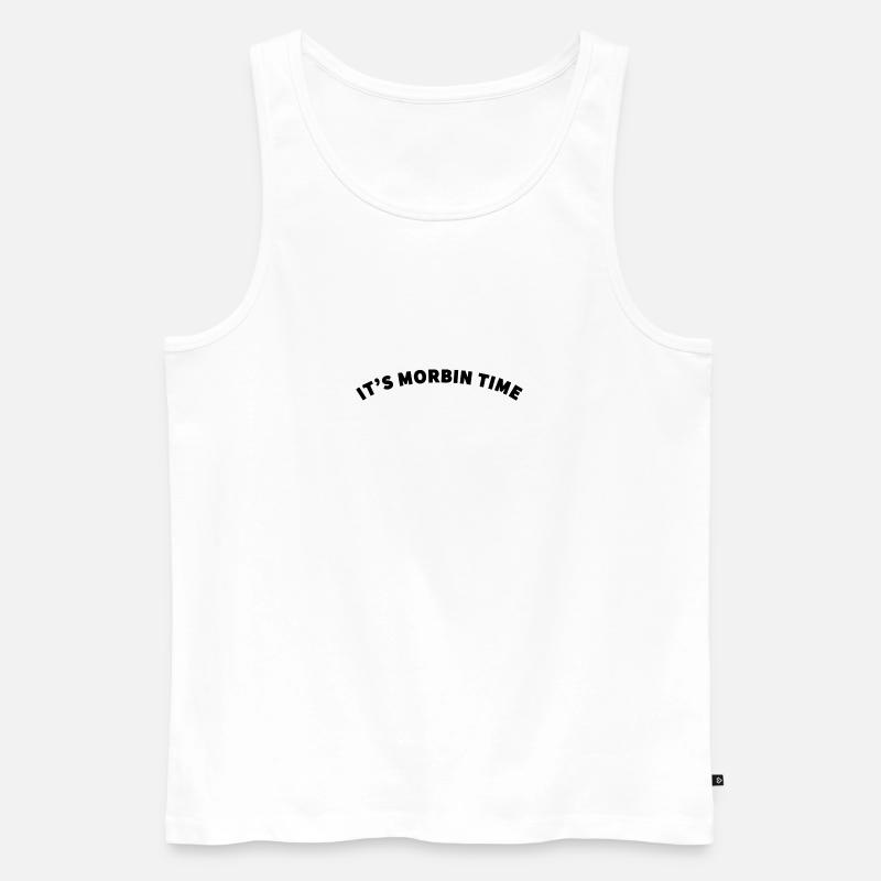 SEINE MORBIN-ZEIT-MEM - Männer Premium Bio Tank Top - Weiß