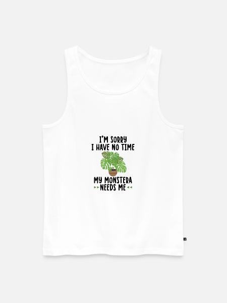 Monstera - Men's Premium Organic Tank Top - white