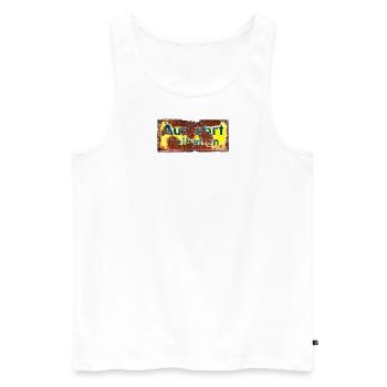 Ausfahrt freihalten Schild - Männer Premium Bio Tank Top - Weiß - Vorne - AI Model Male 178 light (178cm)