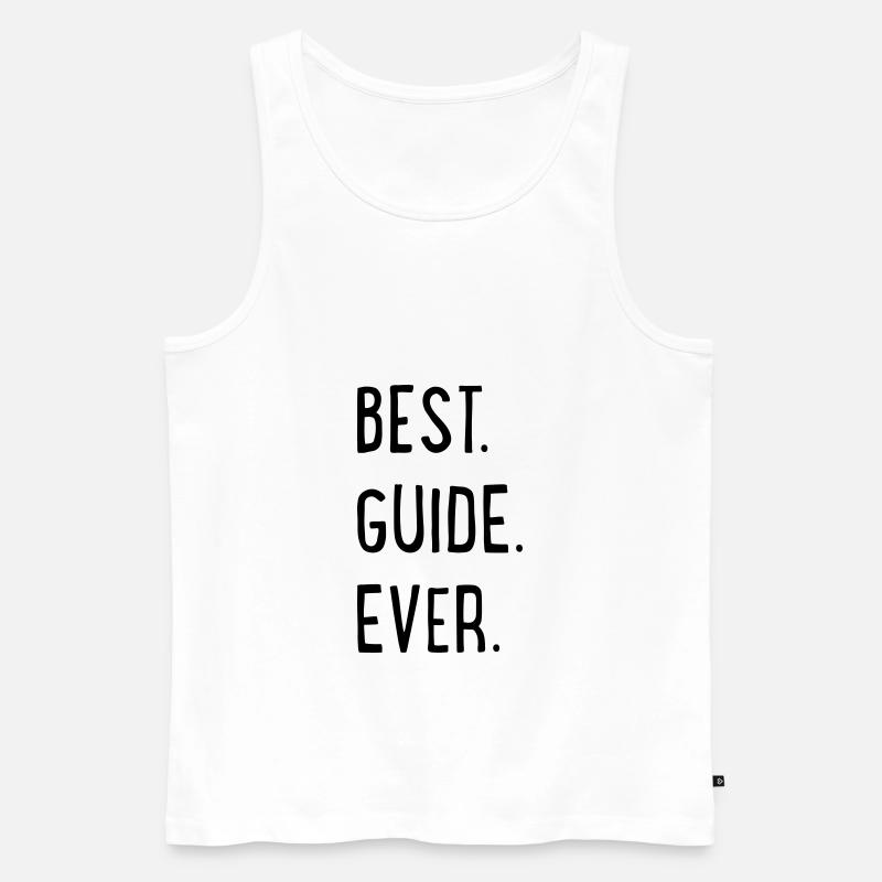 BEST GUIDE EVER - Männer Premium Bio Tank Top - Weiß