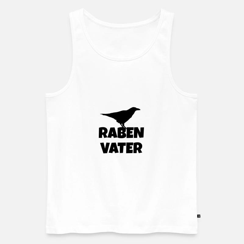 Rabenvater - Männer Premium Bio Tank Top - Weiß
