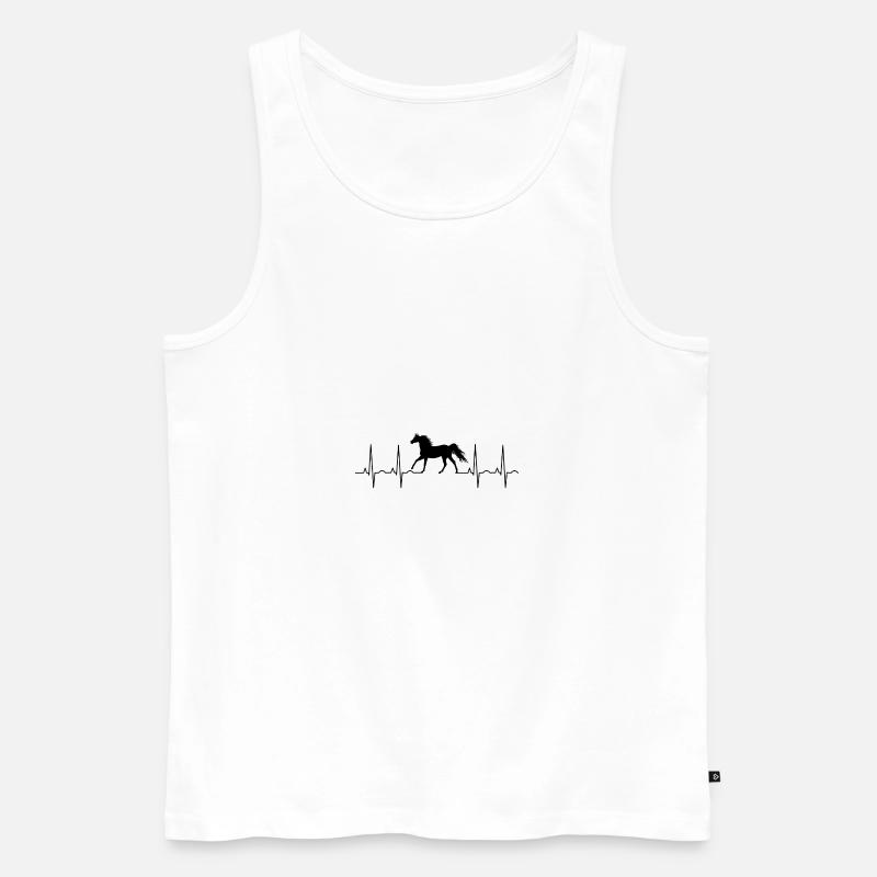 Pferde - Männer Premium Bio Tank Top - Weiß