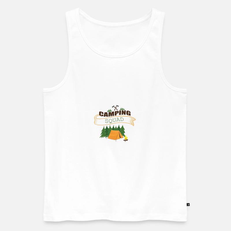 CAMPING SQUAD Team Camping - Männer Premium Bio Tank Top - Weiß