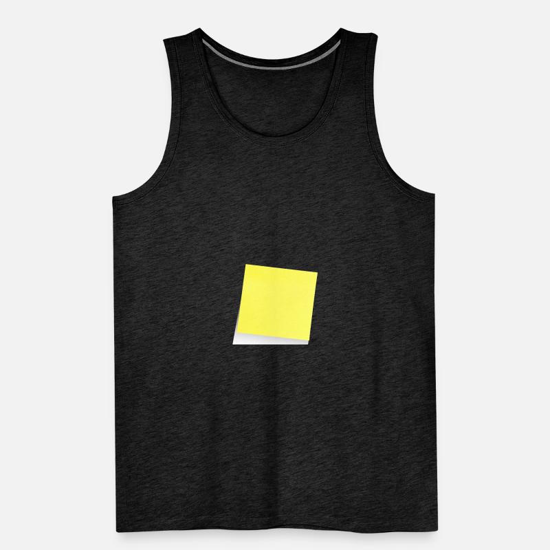 yellow notepad , sticky note , sticky note Men's Premium Organic Tank Top