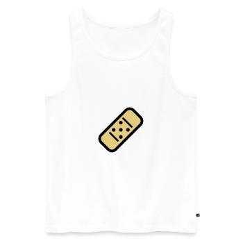Comic Pflaster - Männer Premium Bio Tank Top - Weiß - Vorne - AI Model Male 178 light (178cm)