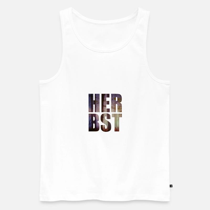 Herbst - Männer Premium Bio Tank Top - Weiß