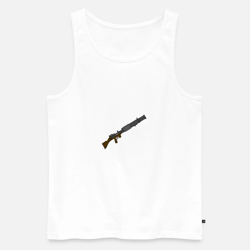 Langer Blaster - Männer Premium Bio Tank Top - Weiß
