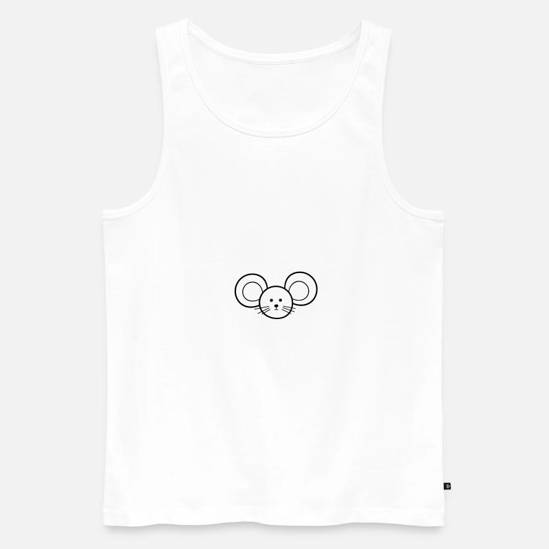 Maus Mäuschen - Männer Premium Bio Tank Top - Weiß