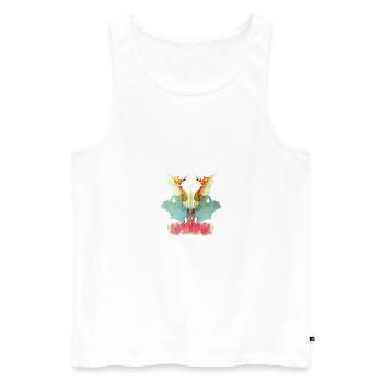 Rorschach Tafel 9/10 - Männer Premium Bio Tank Top - Weiß - Vorne - AI Model Male 178 light (178cm)