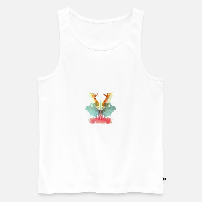 Rorschach Table 9/10 - Men's Premium Organic Tank Top - white