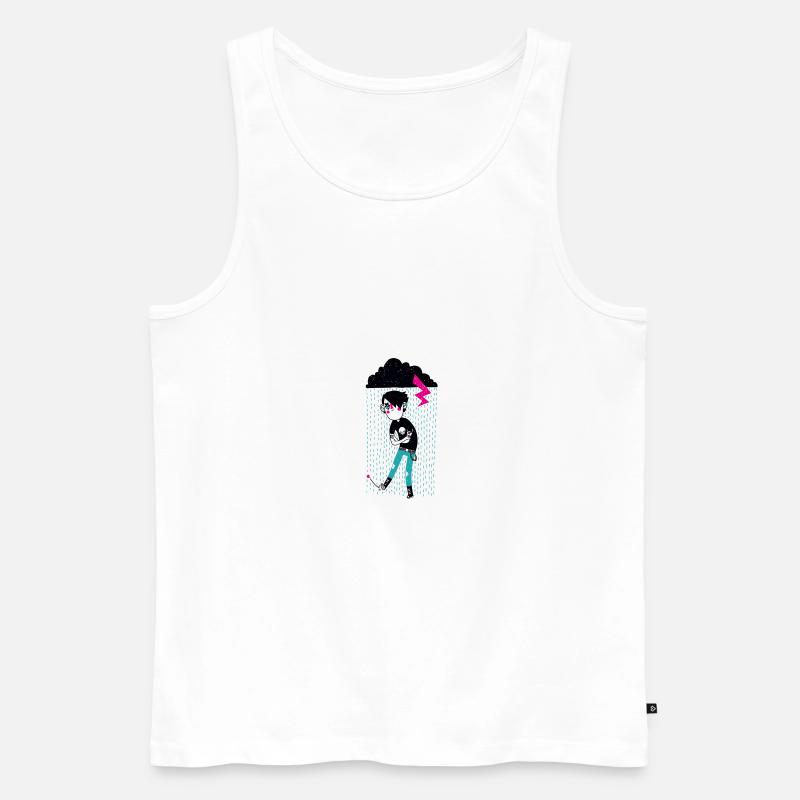 Pessimist - Männer Premium Bio Tank Top - Weiß