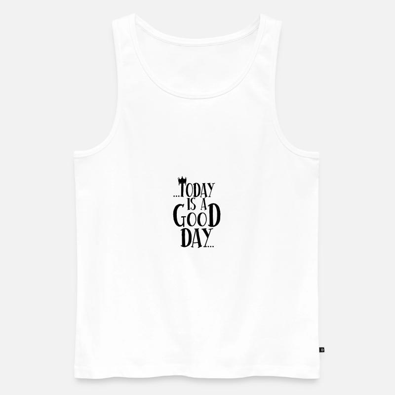 cooler Spruch - Männer Premium Bio Tank Top - Weiß