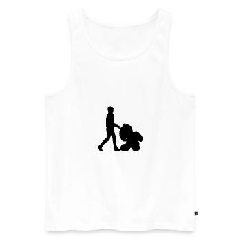Father Baby Stroller - Men's Premium Organic Tank Top - white - Front - AI Model Male 178 light (178cm)